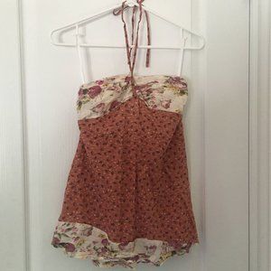 ‼️ SALE 20% OFF‼️ String Floral Halter Top